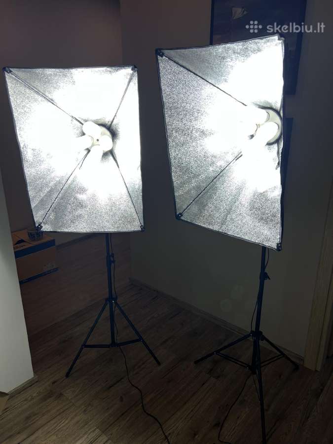 Apšvietimo rinkinys (softbox, stovai, lemputės) - nuotraukos Nr. 15