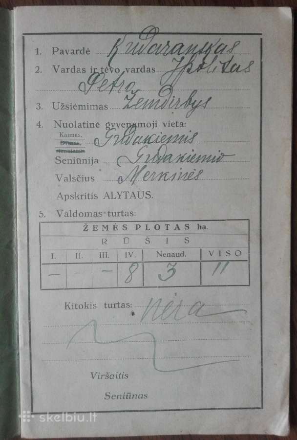 1906. Įvairių Prievolių Atlikimo Knygytė 1926 m. - nuotraukos Nr. 2