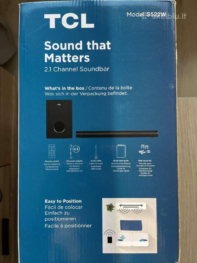 Tcl S522w 2.1 garso sistema - nuotraukos Nr. 2