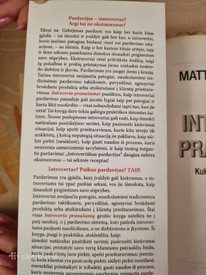 Introverto pranašumai , kuklūs parduoda daugiau - nuotraukos Nr. 2