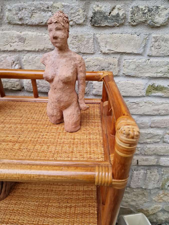 Vintažinė mid century ratango etažerė - nuotraukos Nr. 7