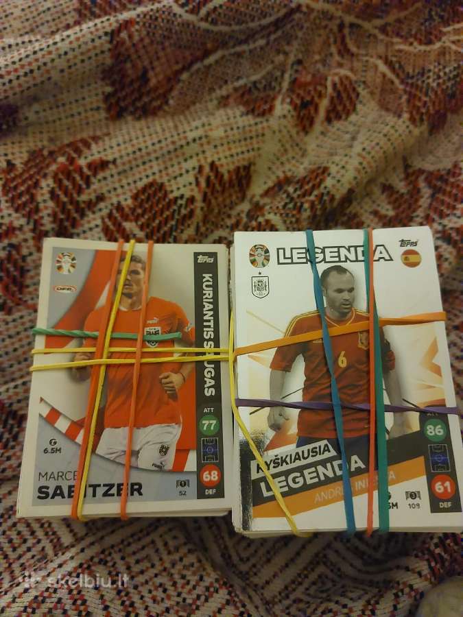 Futbolo korteles 12vnt 1eur