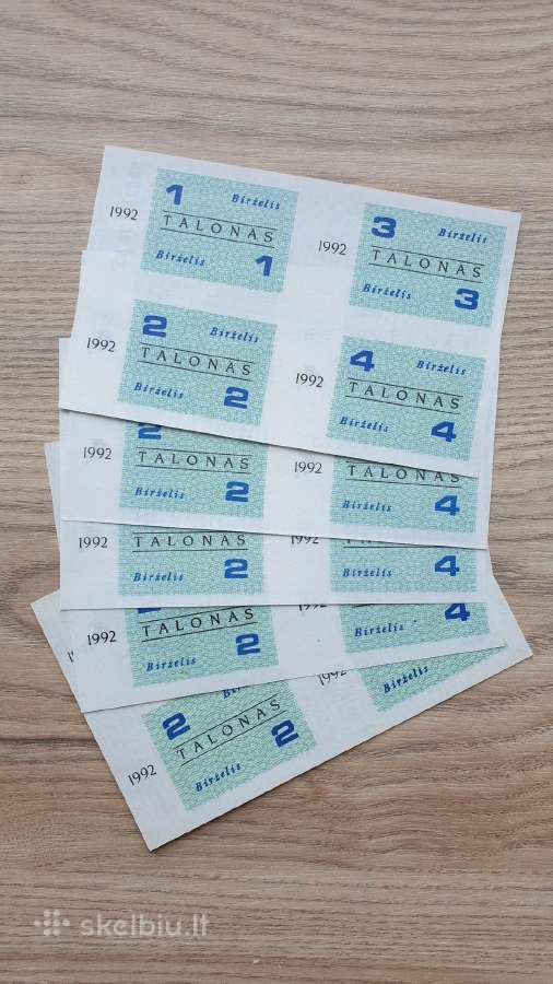 1991 metų Reti Unc birželio mėnesiai 5 vnt.