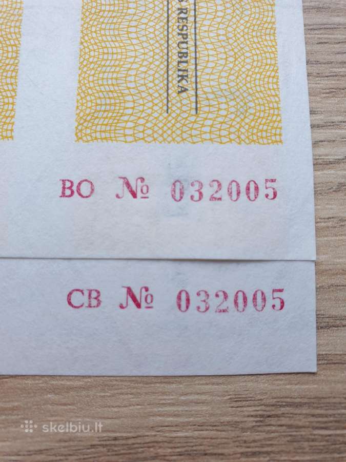 1991 metų talonai Balandis vienodu numeriu - nuotraukos Nr. 3