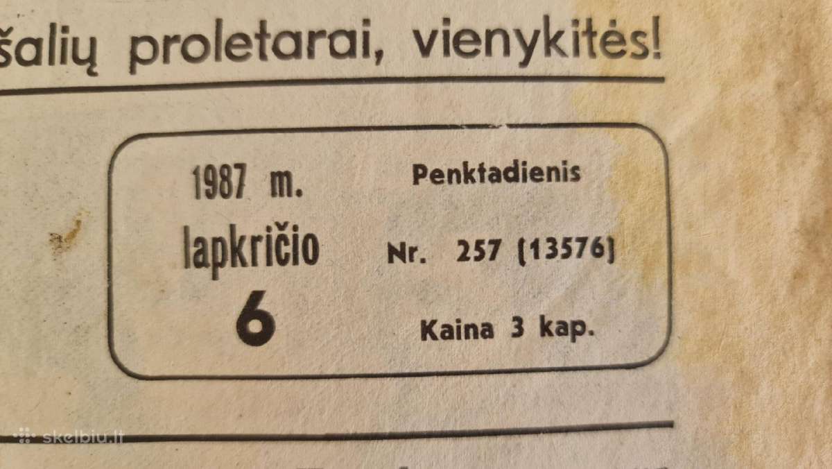 Tarybinis Ltsr laikraštis Tiesa 1987-11-06, nr 257 - nuotraukos Nr. 2