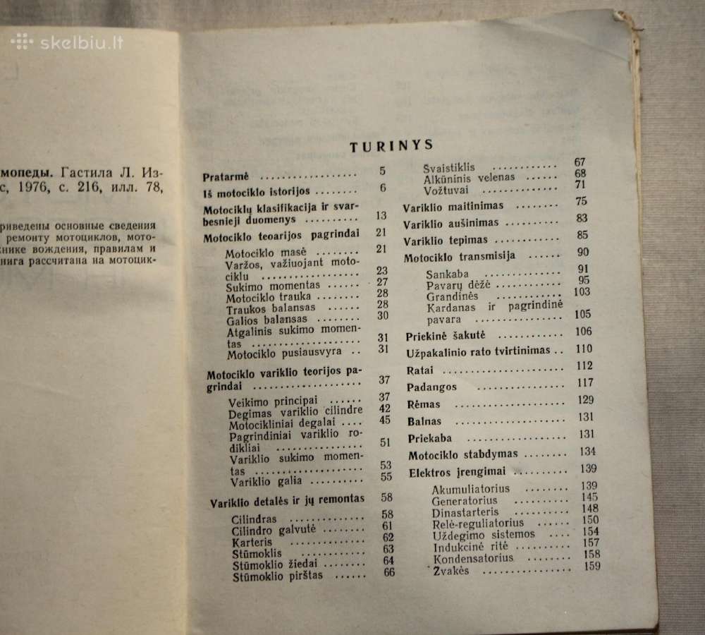 Motociklai motoroleriai ir mopedai knyga 1976 - nuotraukos Nr. 3