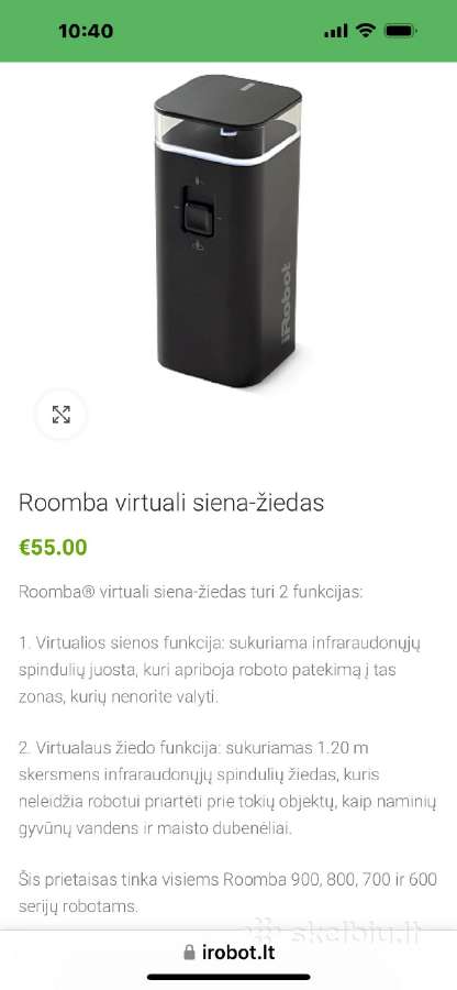 Nauja Irobot Roomba virtuali siena-žiedas - nuotraukos Nr. 3
