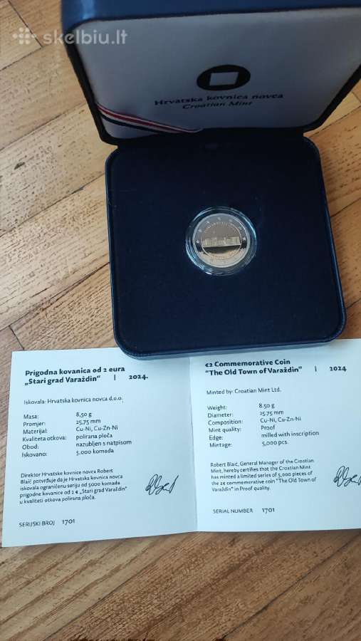 2024 Kroatijos 2€ proof moneta - nuotraukos Nr. 2