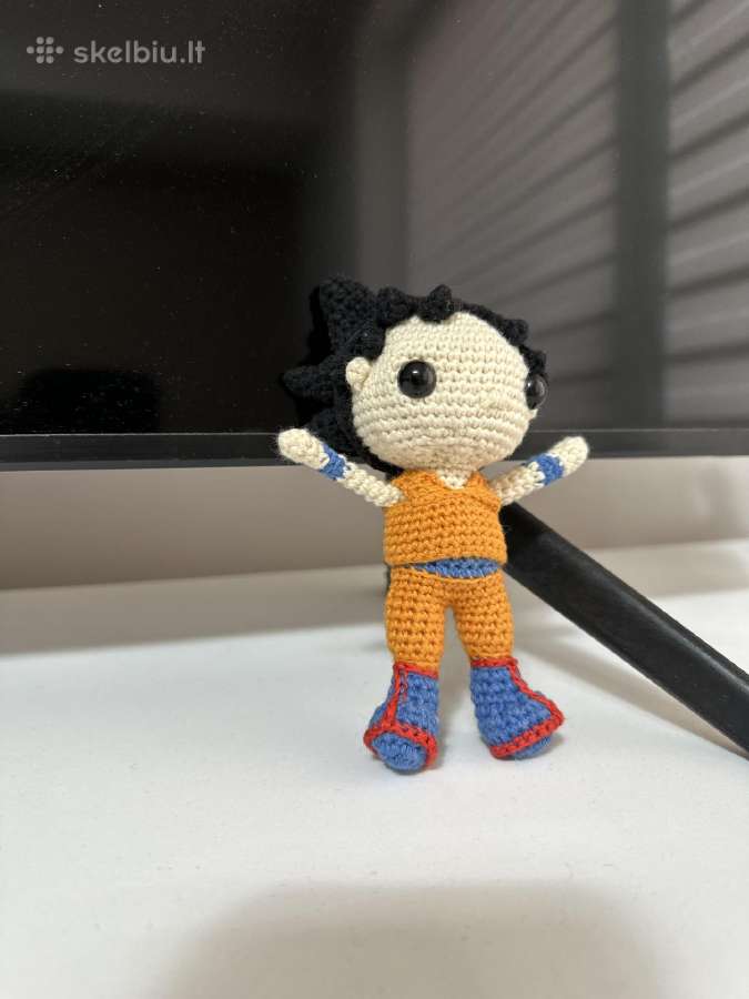 Rankų darbo pliušinis žaislas-dekoracija Son Goku - nuotraukos Nr. 2
