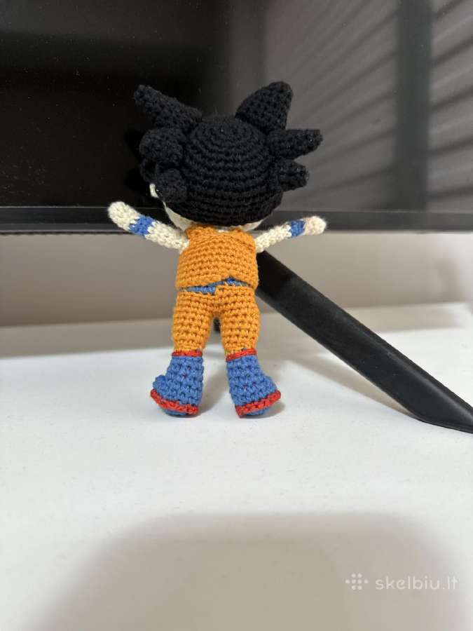 Rankų darbo pliušinis žaislas-dekoracija Son Goku - nuotraukos Nr. 3