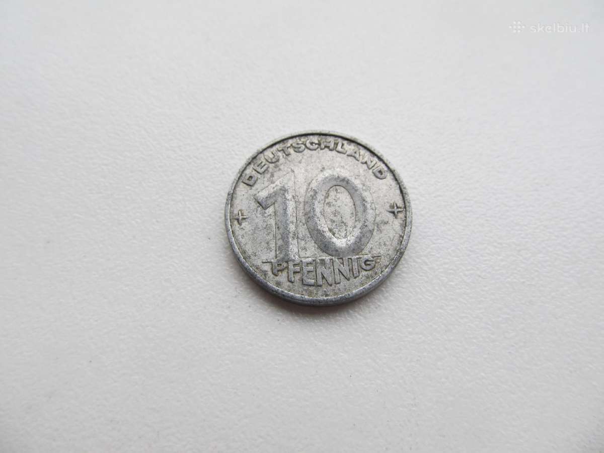 10 pfennig , Demokratinė Vokietija , 1950 A