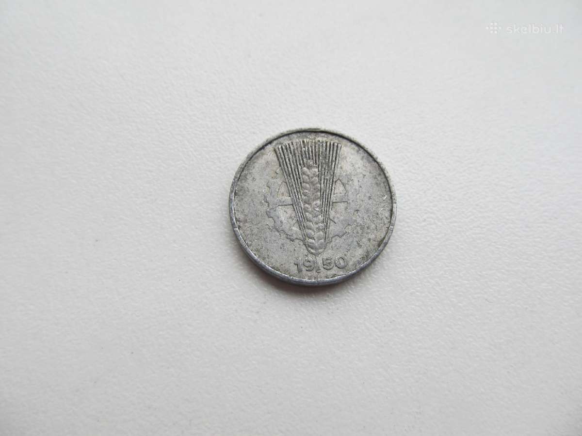 10 pfennig , Demokratinė Vokietija , 1950 A - nuotraukos Nr. 2