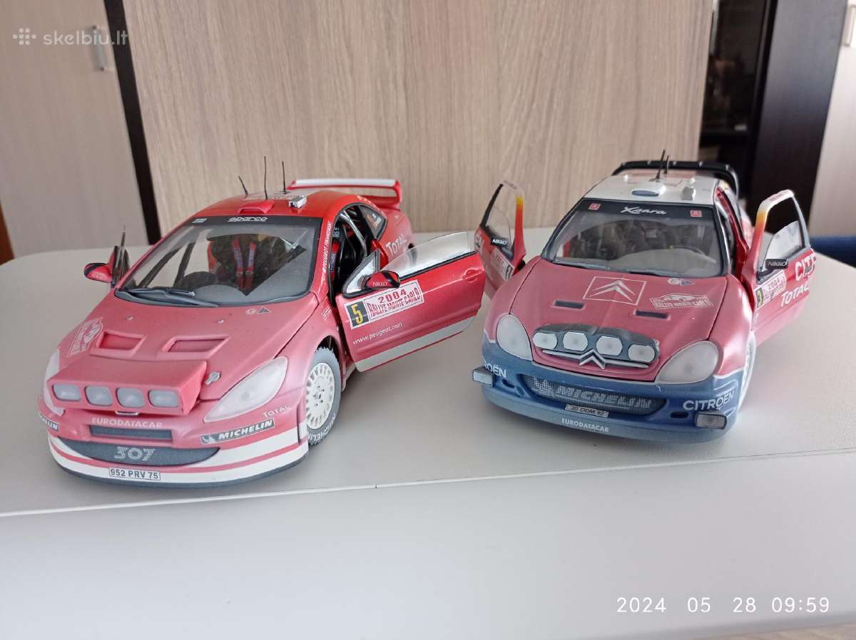 Peugeot307 ir Citroen xsara vrc 1:18 - nuotraukos Nr. 2