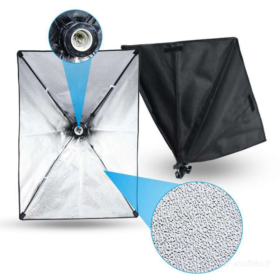 Apšvietimo ir fotostudijos rinkinys su softbox - nuotraukos Nr. 4