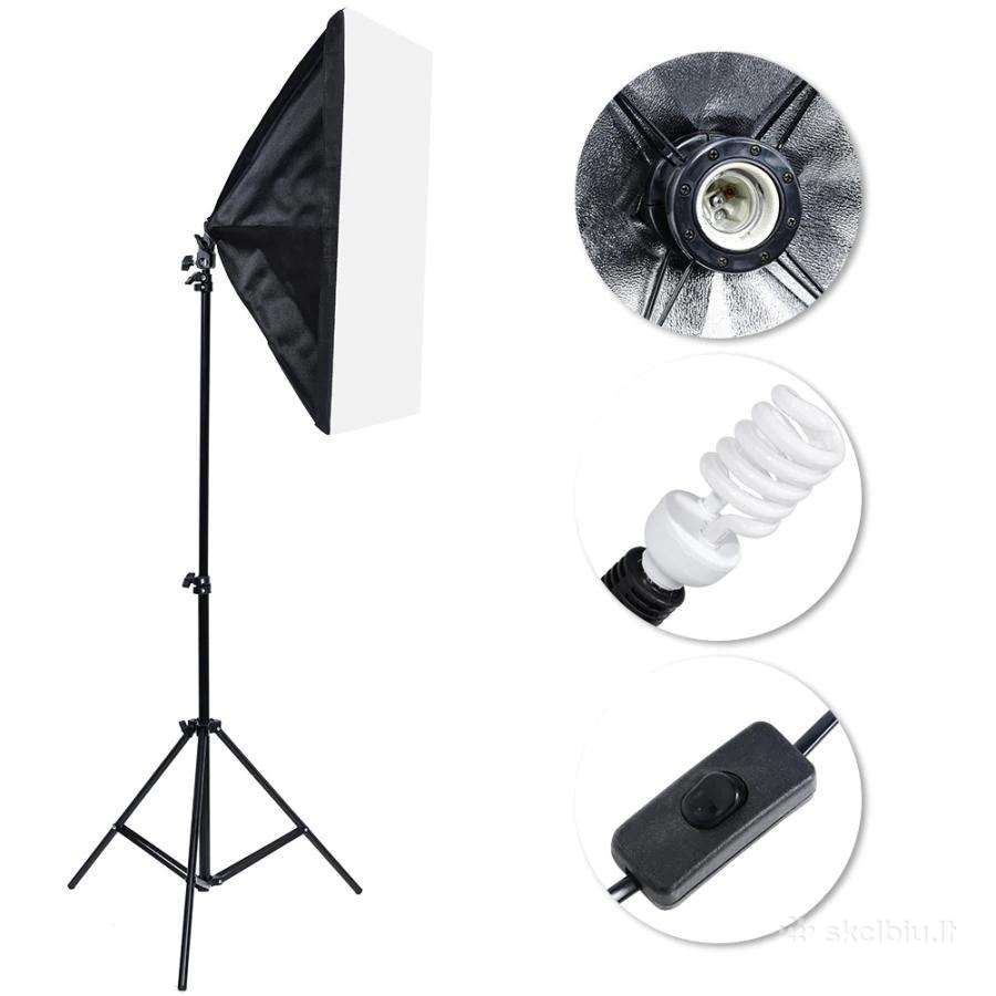 Apšvietimo ir fotostudijos rinkinys su softbox - nuotraukos Nr. 6