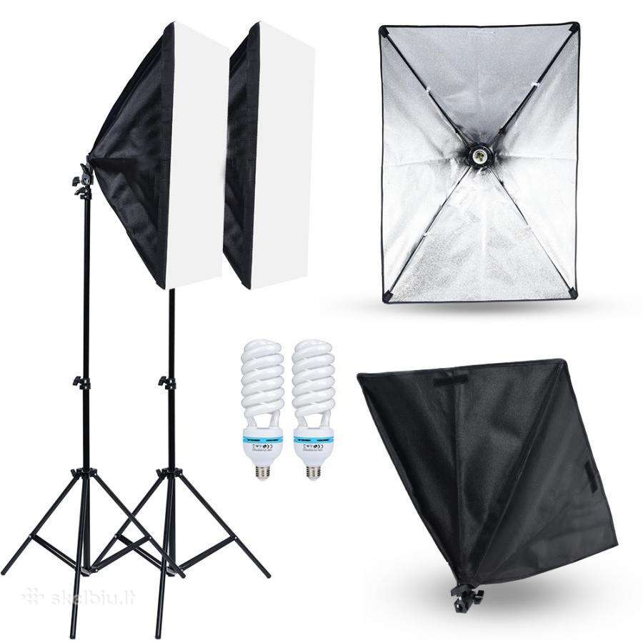 Apšvietimo ir fotostudijos rinkinys su softbox - nuotraukos Nr. 7