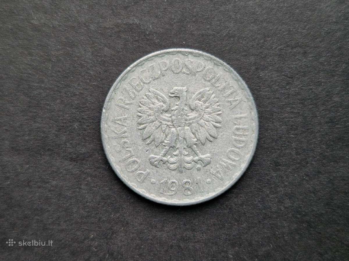 Lenkijos Respublikos 1 zloto moneta 1981 m.