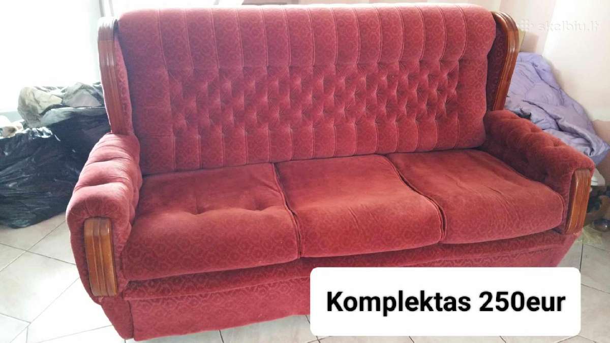 Sofa + papildomos sėdimosios