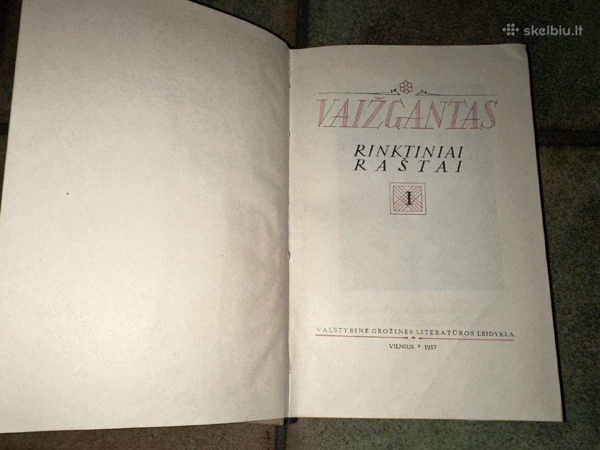 Vaizgantas Rinktiniai rastai I tomas 1957 m - nuotraukos Nr. 2