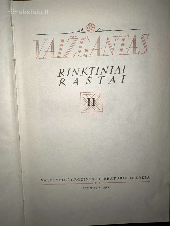 Vaizgantas Rinktiniai rastai II tomas 1957 m. Puik - nuotraukos Nr. 2