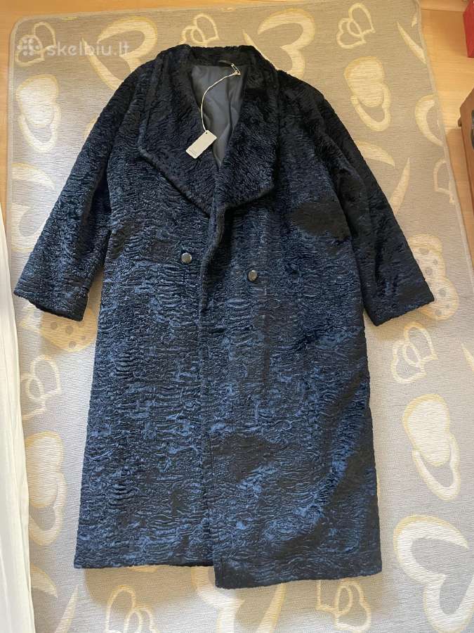 Naujas dirbtinio karakulio oversize paltas - nuotraukos Nr. 7