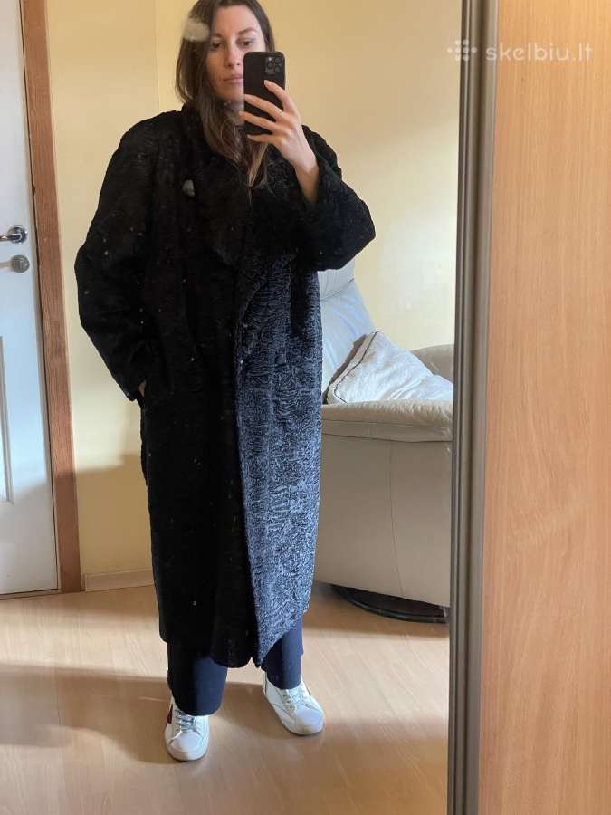 Naujas dirbtinio karakulio oversize paltas - nuotraukos Nr. 11