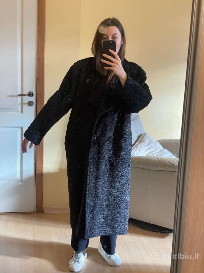Naujas dirbtinio karakulio oversize paltas - nuotraukos Nr. 12
