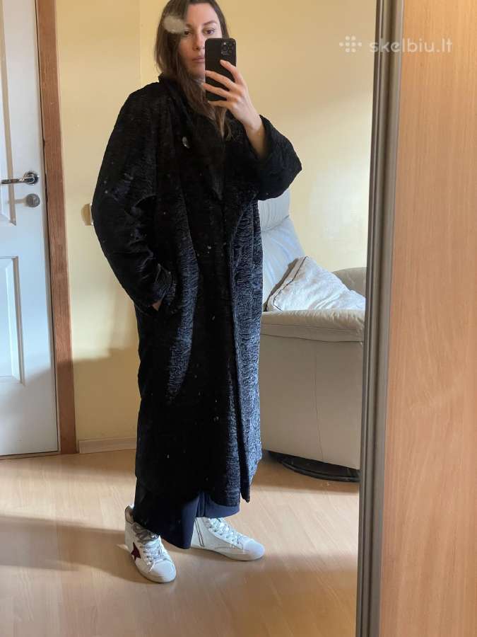 Naujas dirbtinio karakulio oversize paltas - nuotraukos Nr. 13