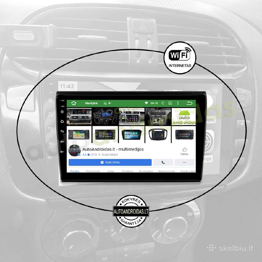 Fiat Bravo 2007-12 Android multimedia WiFi/GPS/usb - nuotraukos Nr. 3