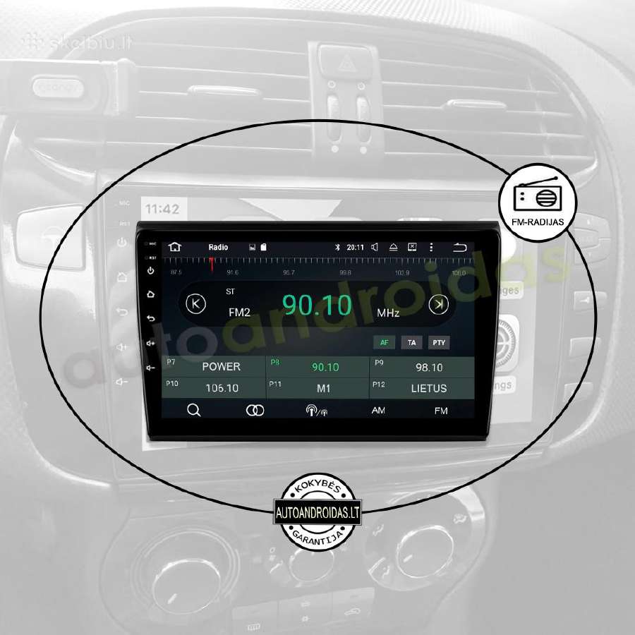 Fiat Bravo 2007-12 Android multimedia WiFi/GPS/usb - nuotraukos Nr. 4