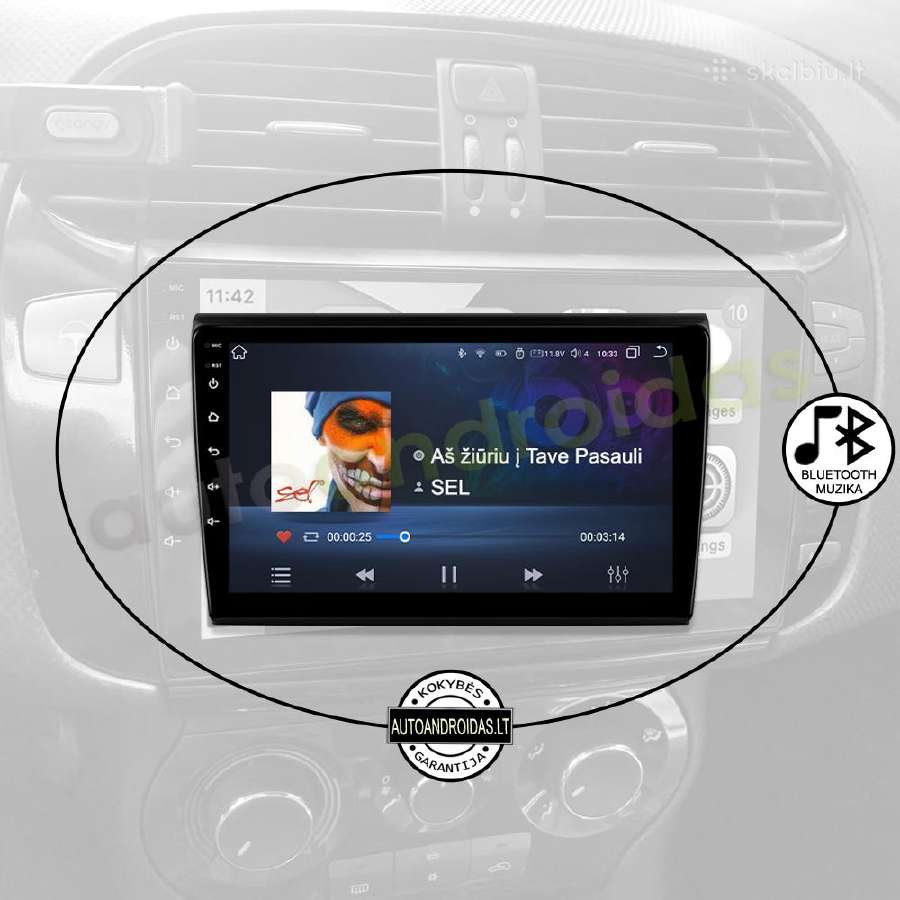 Fiat Bravo 2007-12 Android multimedia WiFi/GPS/usb - nuotraukos Nr. 6