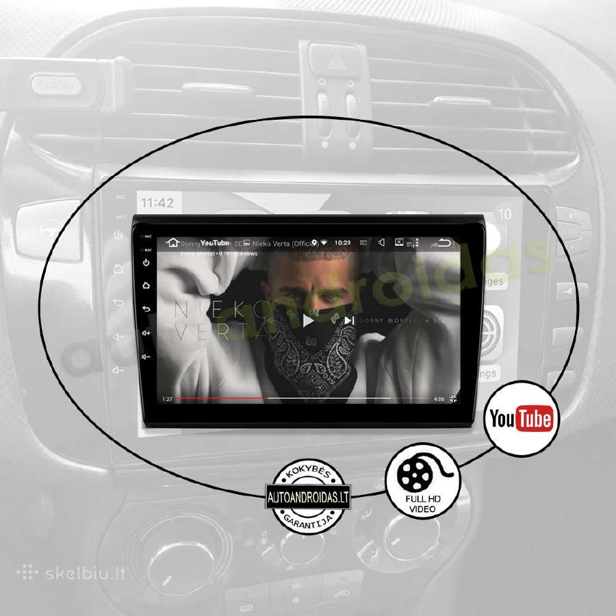 Fiat Bravo 2007-12 Android multimedia WiFi/GPS/usb - nuotraukos Nr. 9