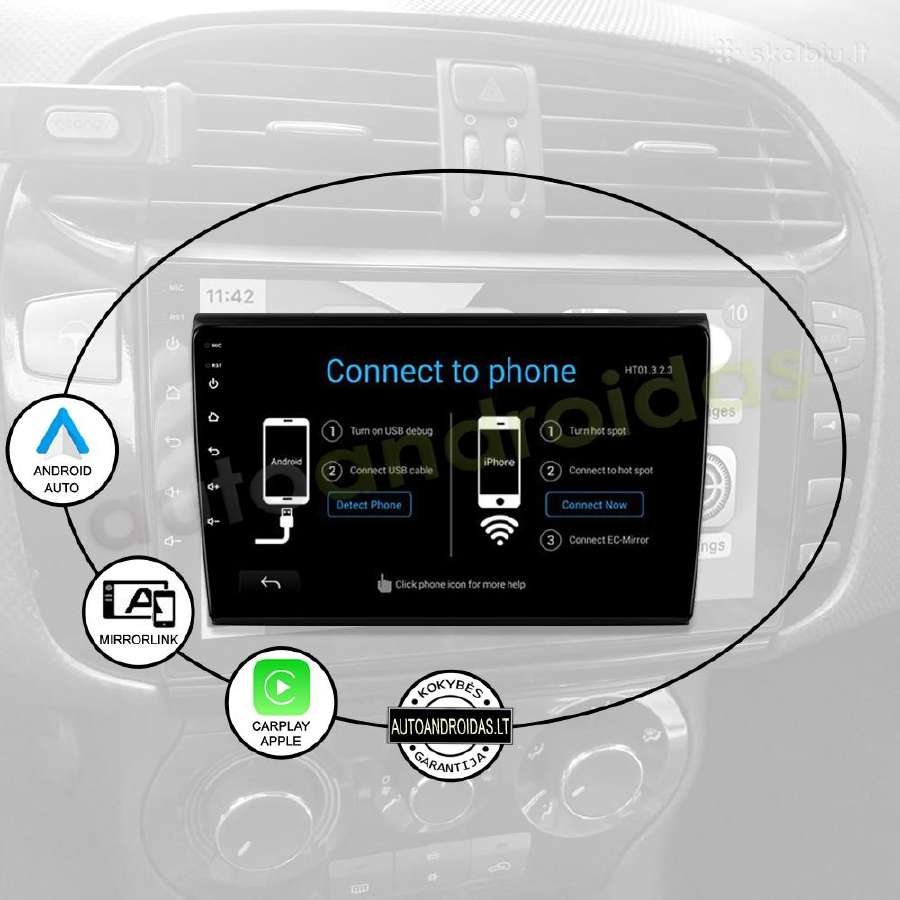 Fiat Bravo 2007-12 Android multimedia WiFi/GPS/usb - nuotraukos Nr. 10