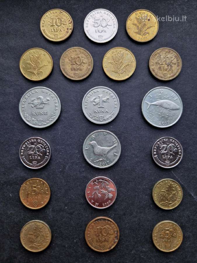 Atnaujinta. Kroatijos Respublikos monetos