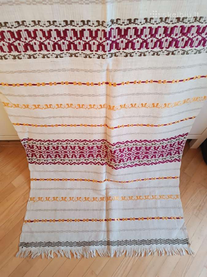 Senovinės rankomis austos lininės užuolaidos - nuotraukos Nr. 10
