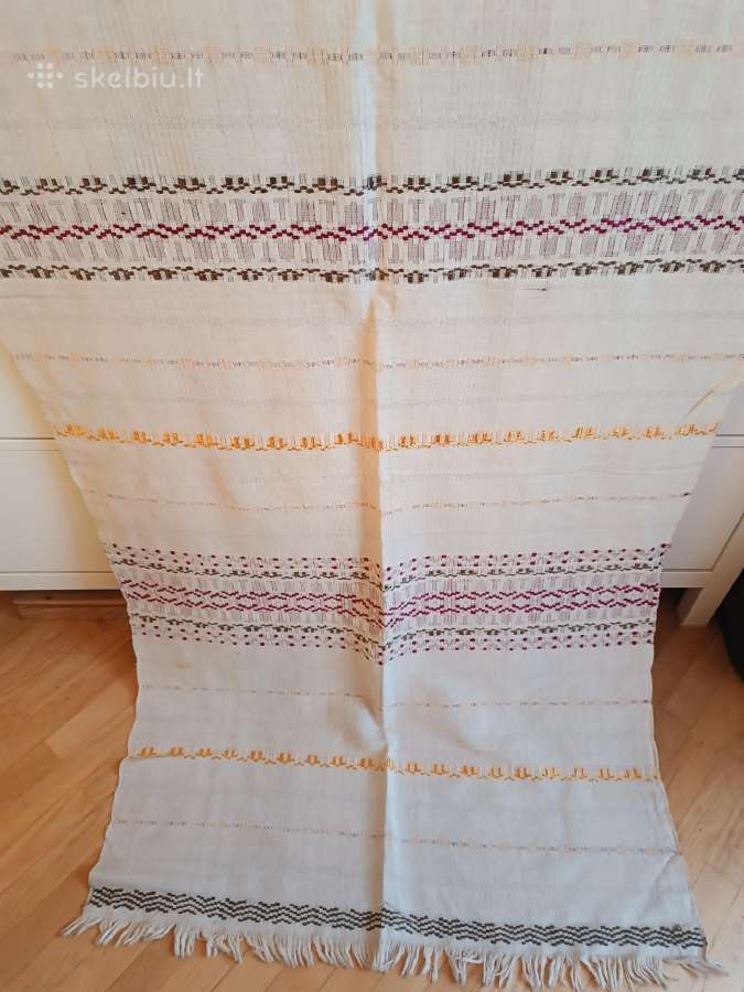 Senovinės rankomis austos lininės užuolaidos - nuotraukos Nr. 12