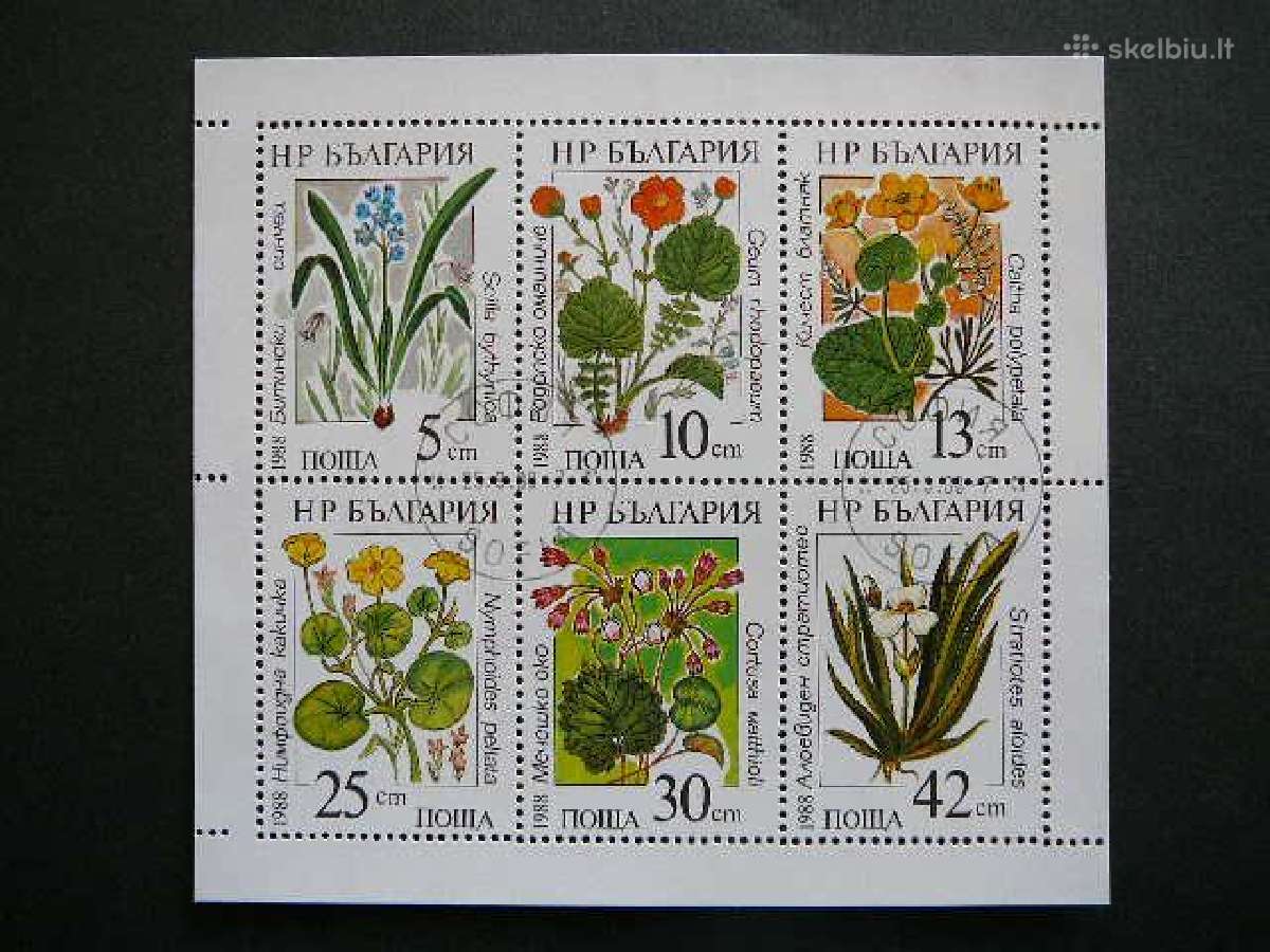 Geles Augalai Bulgarija 1988 antsp. bg681