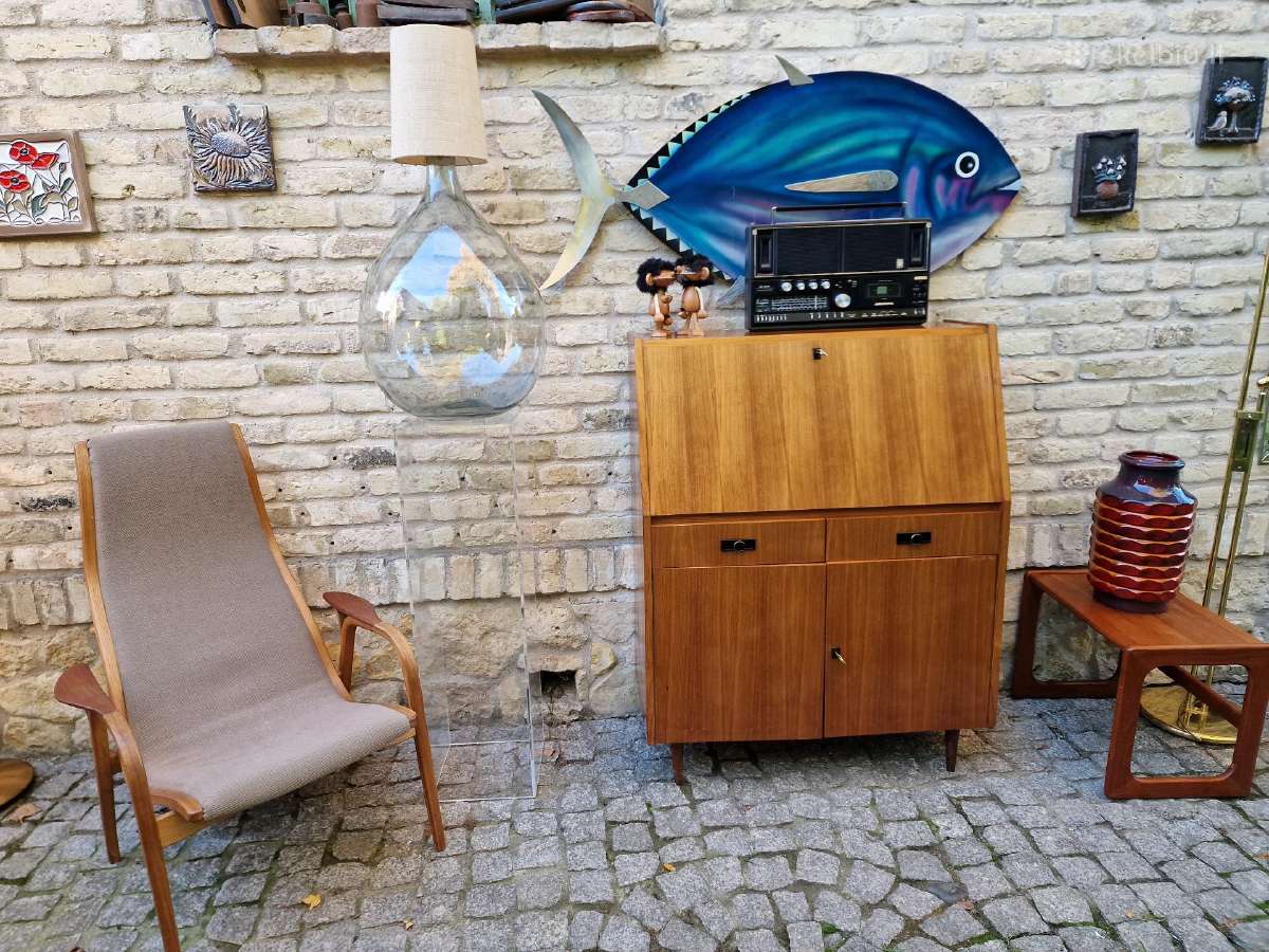 Vintažinė riešutmedžio spintelė -sekreteras - nuotraukos Nr. 7