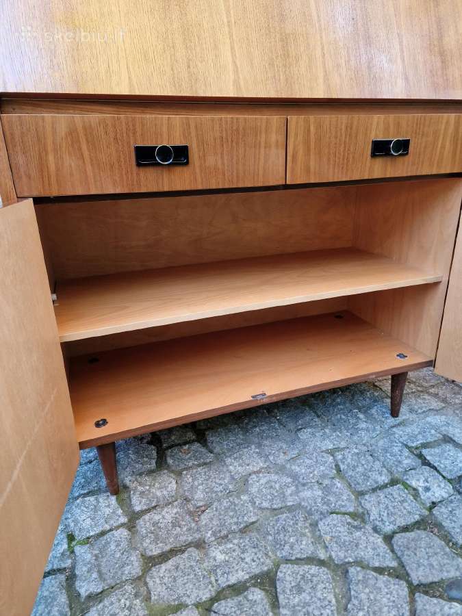 Vintažinė riešutmedžio komoda -sekreteras - nuotraukos Nr. 12