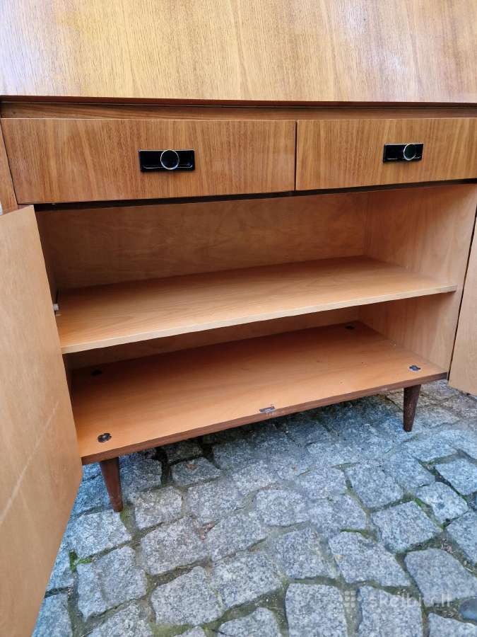 Vintažinė riešutmedžio spintelė -sekreteras - nuotraukos Nr. 15