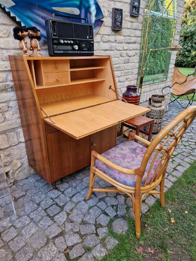 Vintažinė riešutmedžio komoda -sekreteras - nuotraukos Nr. 29