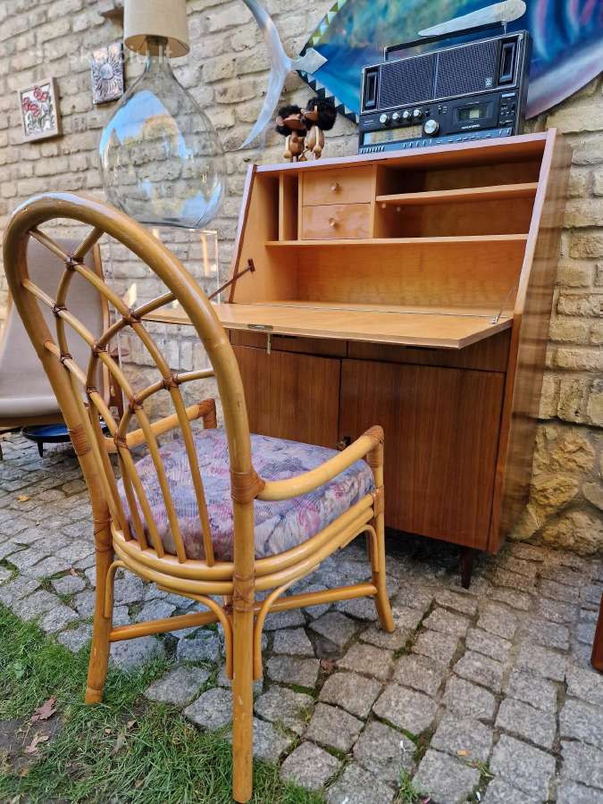 Vintažinė riešutmedžio spintelė -sekreteras - nuotraukos Nr. 32
