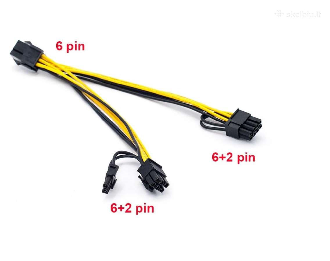 6pin to 2x 8pin Gpu maitinimo adapteris
