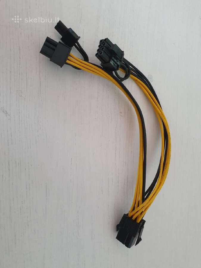 6pin to 2x 8pin Gpu maitinimo adapteris - nuotraukos Nr. 2
