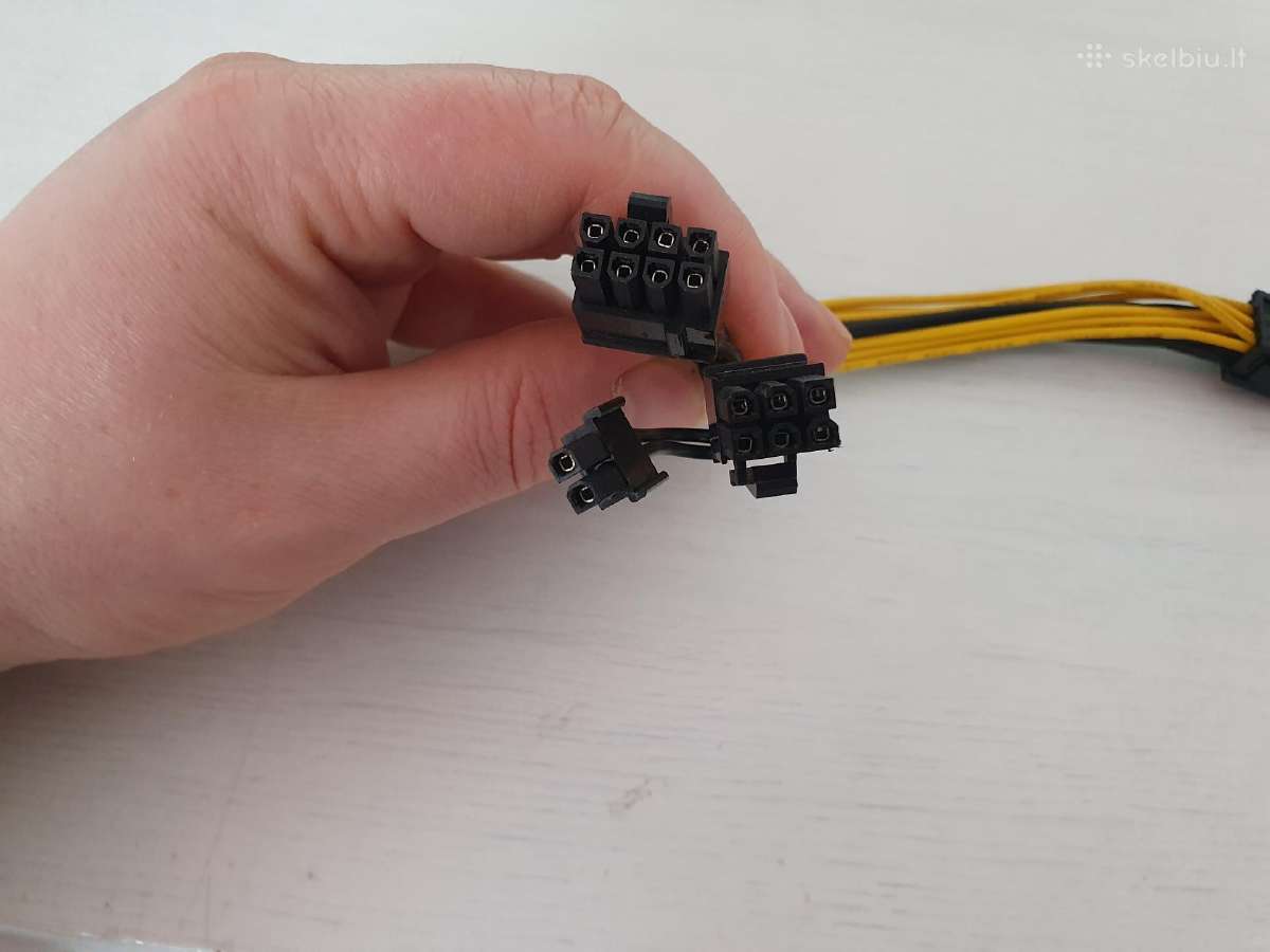 6pin to 2x 8pin Gpu maitinimo adapteris - nuotraukos Nr. 3