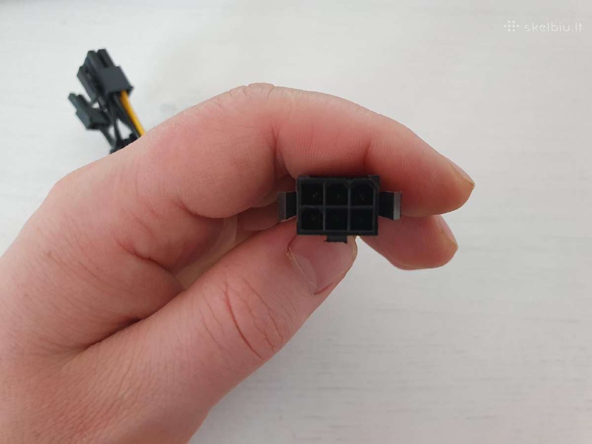6pin to 2x 8pin Gpu maitinimo adapteris - nuotraukos Nr. 4