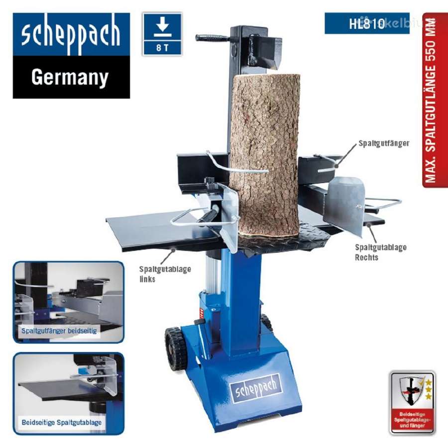Hidraulinė malkų skaldyklė Scheppach Hl 810
