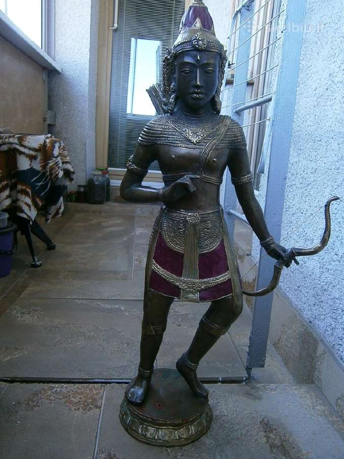 Bronzinė indiška skulptūra 69 cm, 3,4kg - nuotraukos Nr. 4