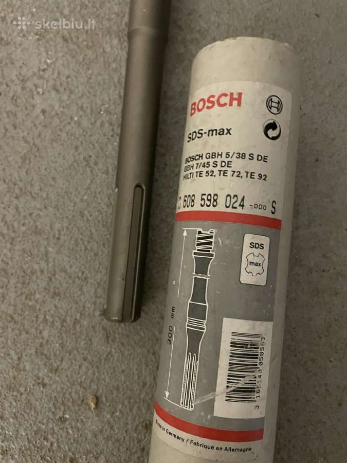 Bosch sujungimas Sds-max - ilgas 300mm - nuotraukos Nr. 3