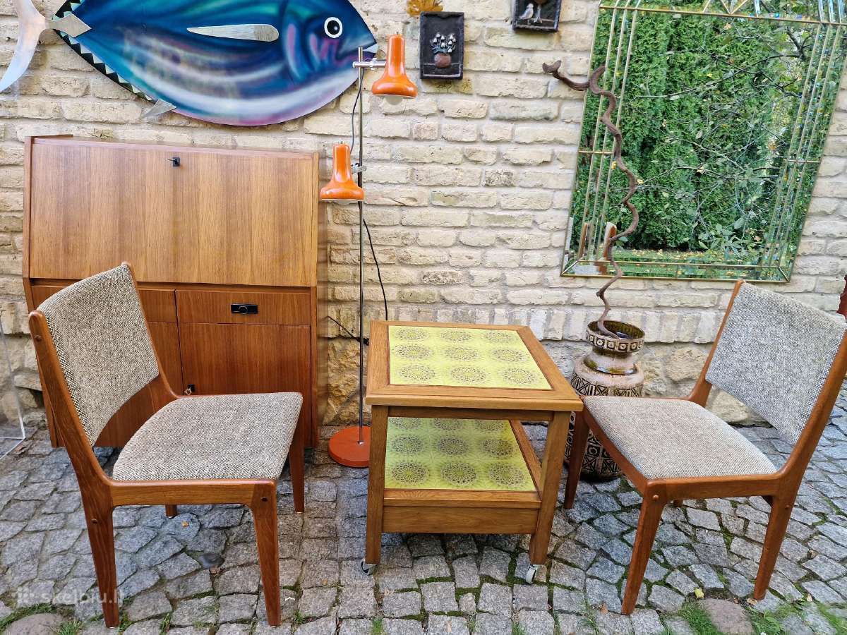 Vintažinis mid century kavos staliukas - nuotraukos Nr. 15